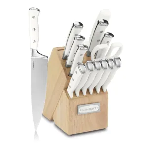 15 Piece White T/R Cutlery Block Set