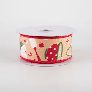 1.5" Holiday Baking Ribbon: Tan (10 Yards)