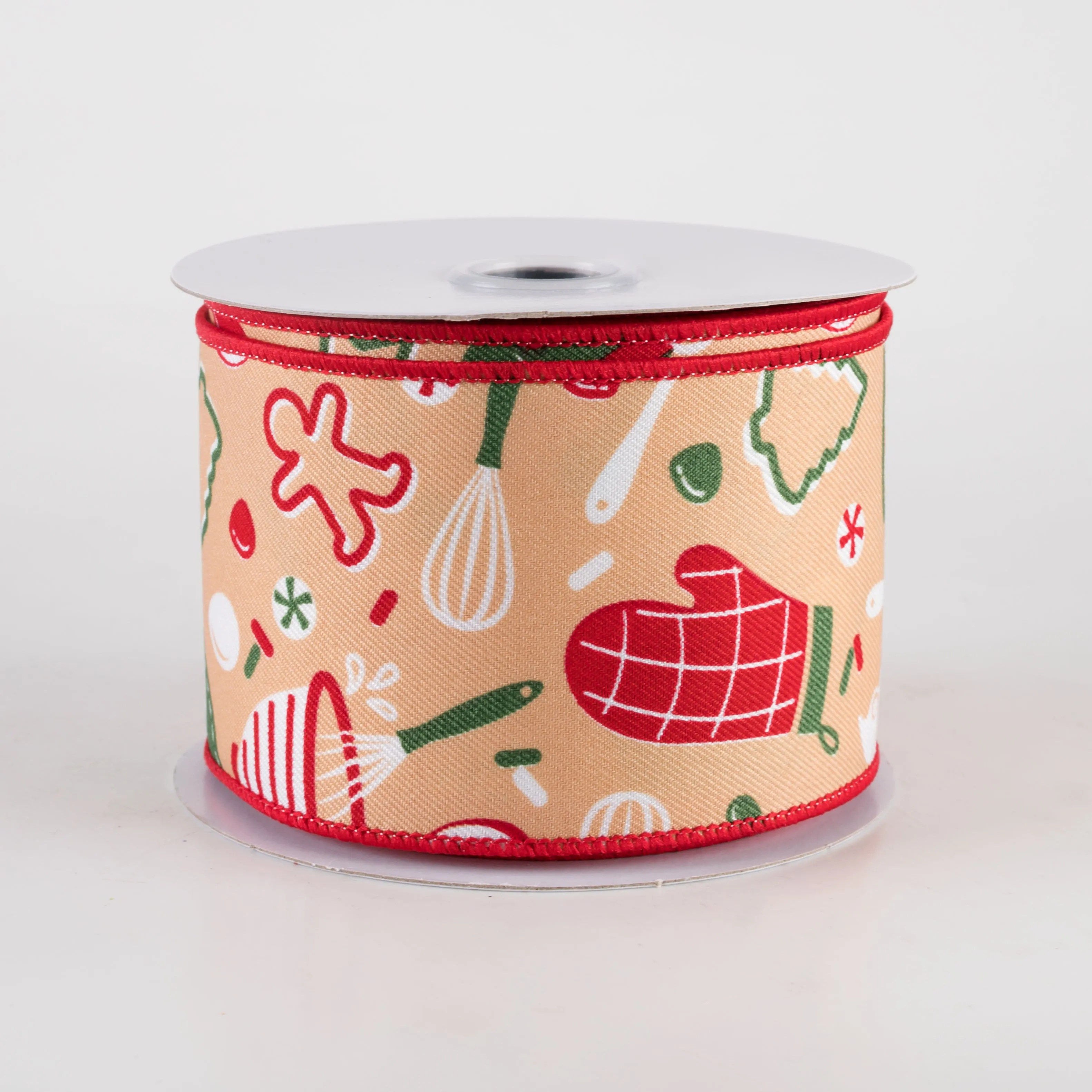 2.5" Holiday Baking Ribbon: Tan (10 Yards)