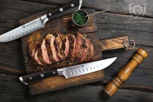 4-Piece Straight-Edge Steak Knife Set | Gladiator Series | NSF Certified | Dalstrong ©