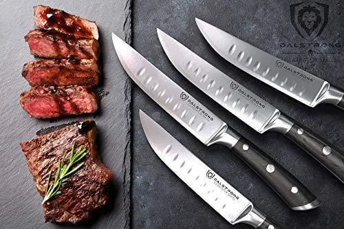 4-Piece Straight-Edge Steak Knife Set | Gladiator Series | NSF Certified | Dalstrong ©