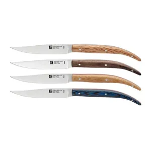 4pc Toro Steak Knife Set w/ Beechwood Presentation Box