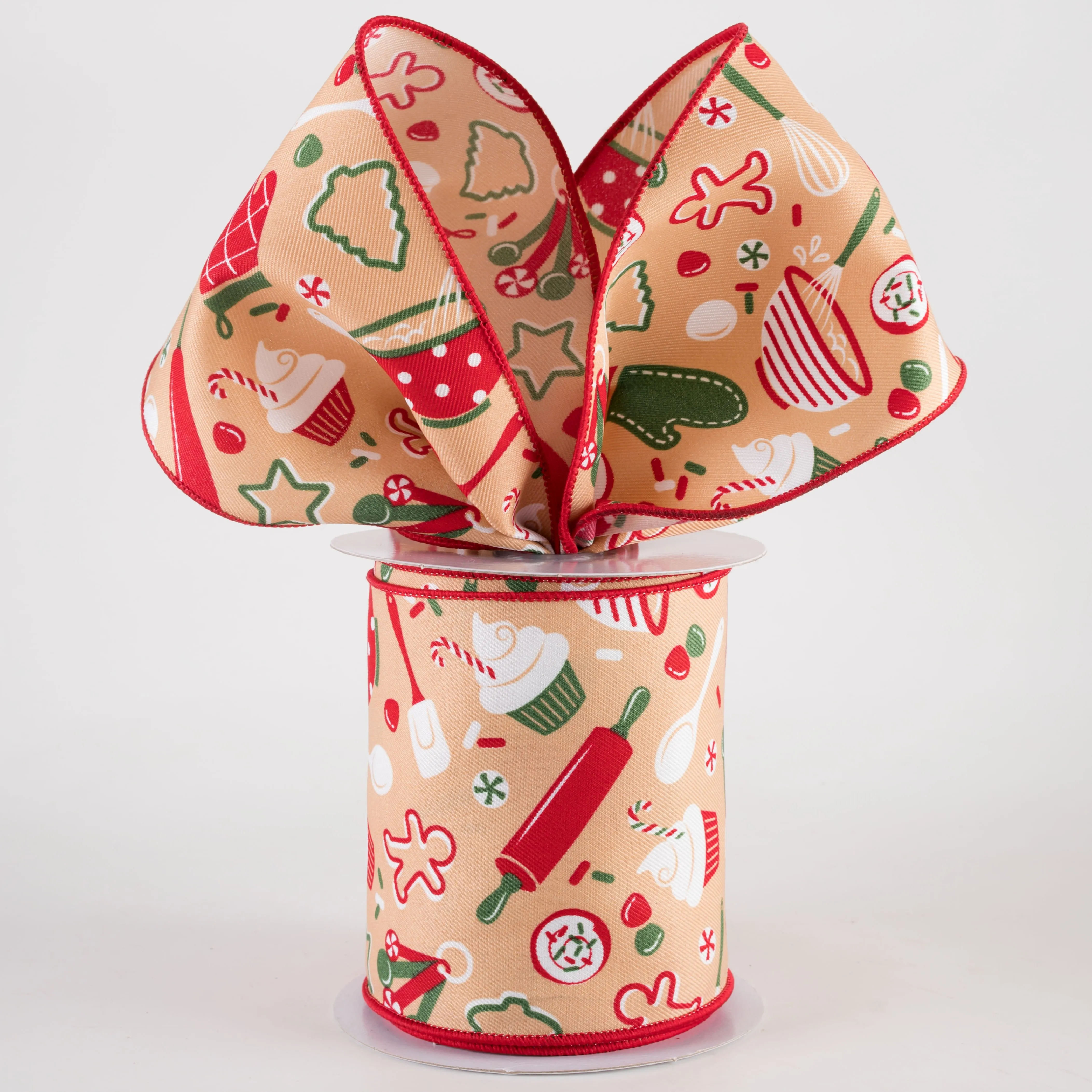 4" Holiday Baking Ribbon: Tan (10 Yards)