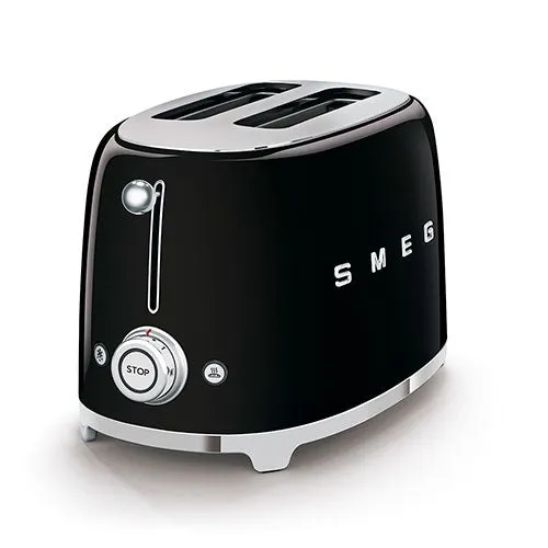 50's Retro-Style 2 Slice Toaster, Black