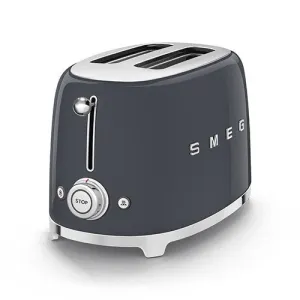 50's Retro-Style 2 Slice Toaster, Slate Gray