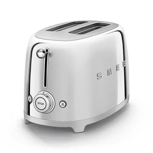 50's Retro-Style 2 Slice Toaster, Stainless Steel