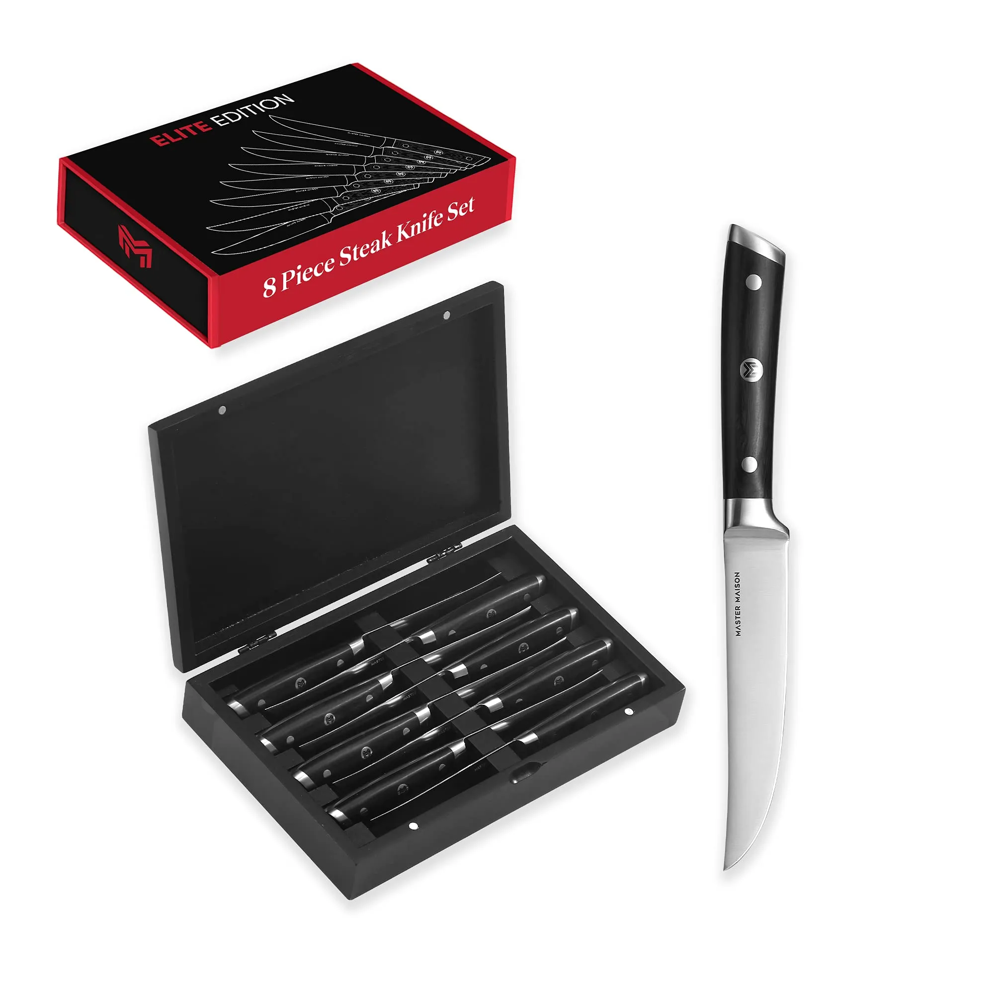 8-Piece 5" Ultra Steak Knife Set - Steak Knives Set Of 8 German Non