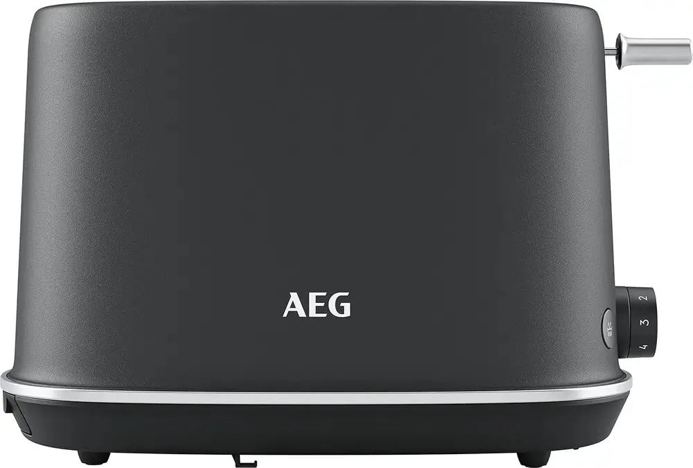 AEG Gourmet 7 T716BPU 980W 2-Slice Toaster, Graphite Grey