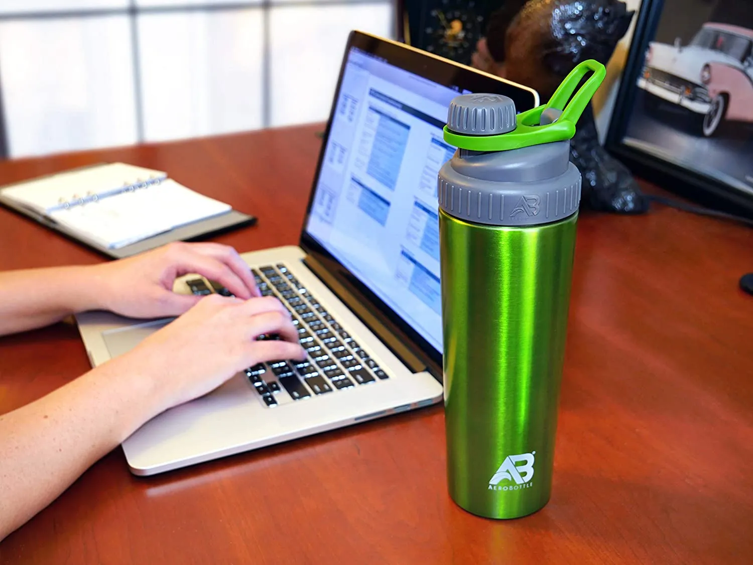 AeroBottle 1l Primus Steel Water Bottle/Protein Shaker Cup - Gym, Daily Use (Not Insulated)