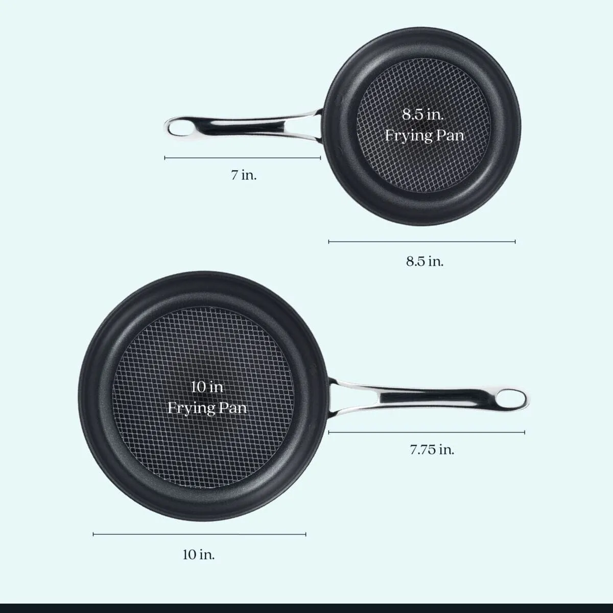 Anolon X SearTech Aluminum Nonstick Cookware 2pk Fry Pan Skillets