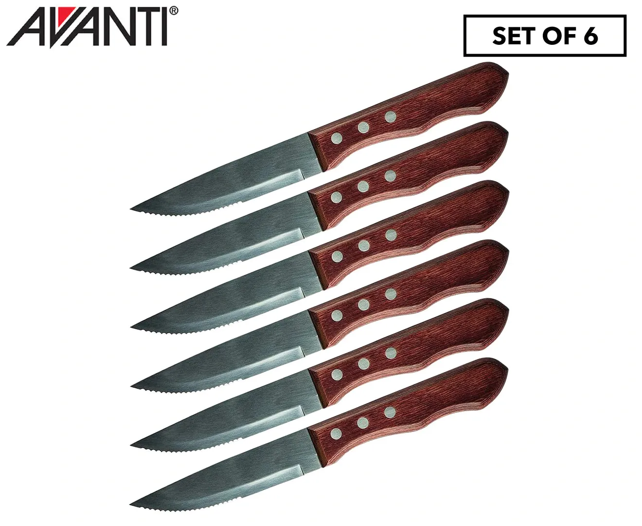 Avanti Jumbo Steak Knives -  Set of 6