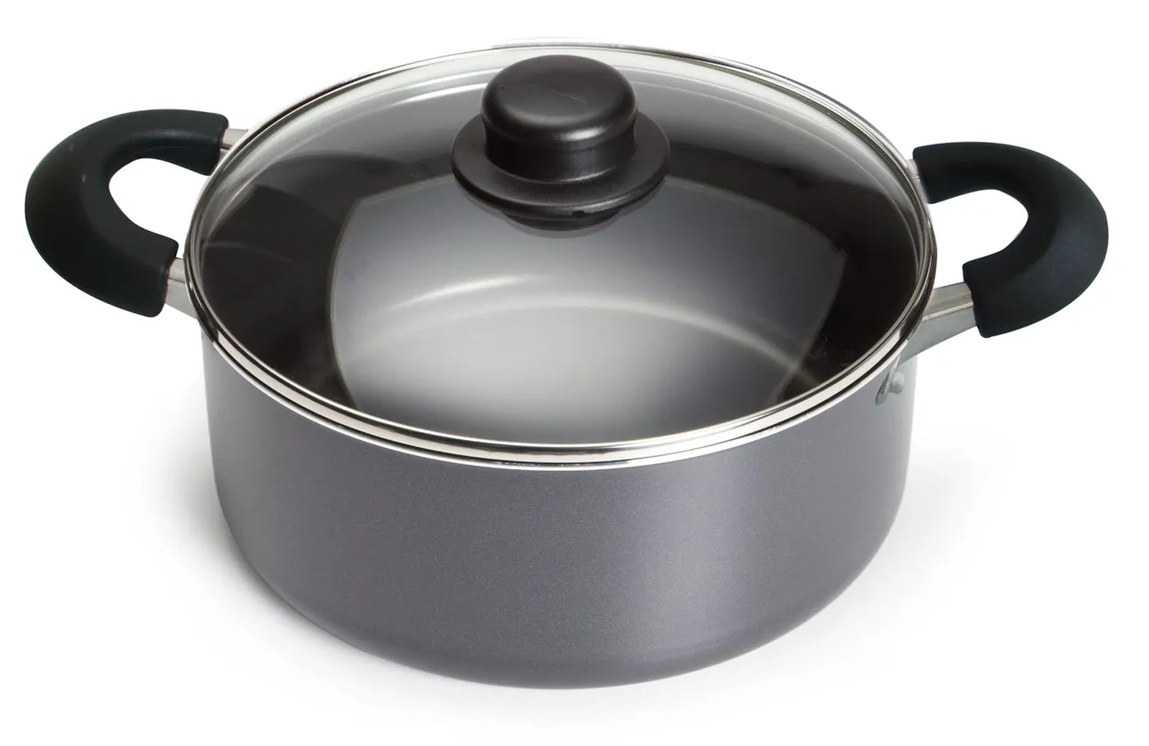 Bene Casa Non-stick speckled Dutch Oven w/ tempered glass lid - (3 sizes)