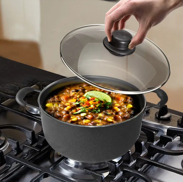 Bene Casa Non-stick speckled Dutch Oven w/ tempered glass lid - (3 sizes)