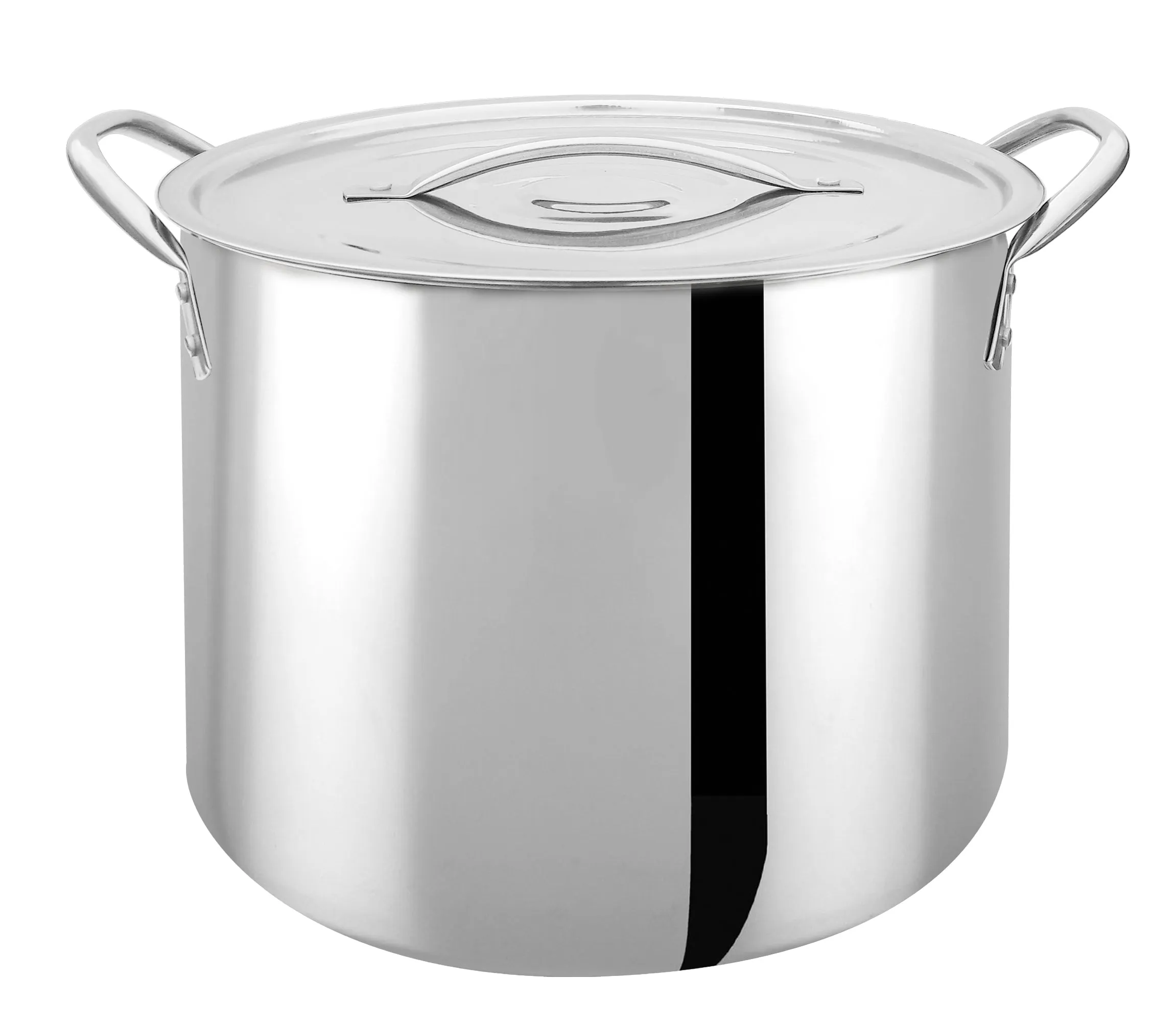 Bene Casa Stainless-Steel Stock Pot w/ lid,  reinforced bottom