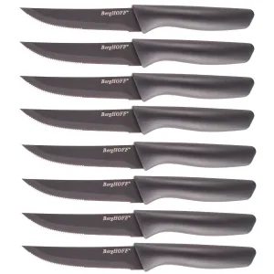 BergHOFF 8pc Serrated Stainless Steel Steak Knife Set 4.25", Grey