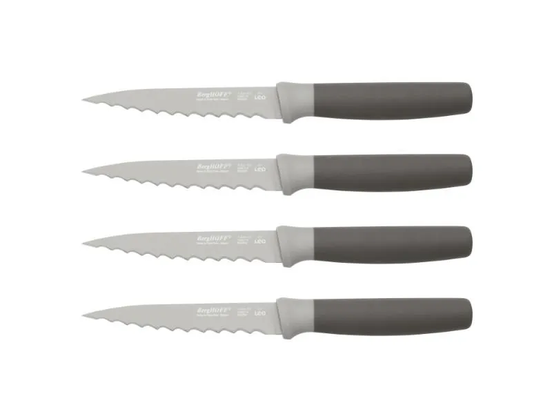 BergHOFF Leo 4.5" Stainless Steel Steak Knives, Set of 4, Gray