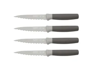 BergHOFF Leo 4.5" Stainless Steel Steak Knives, Set of 4, Gray