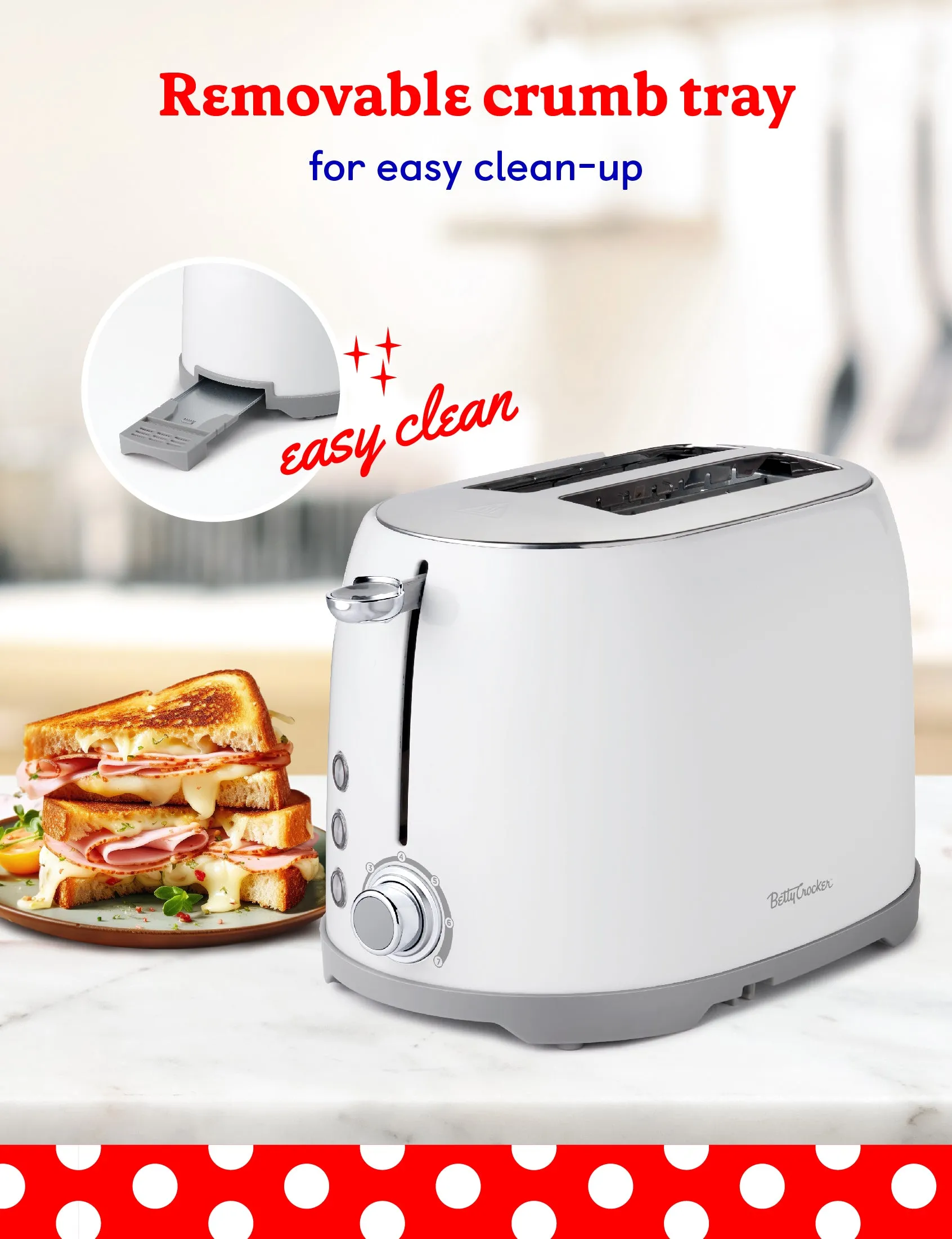 Betty Crocker 2-Slice Multi-Function Toaster