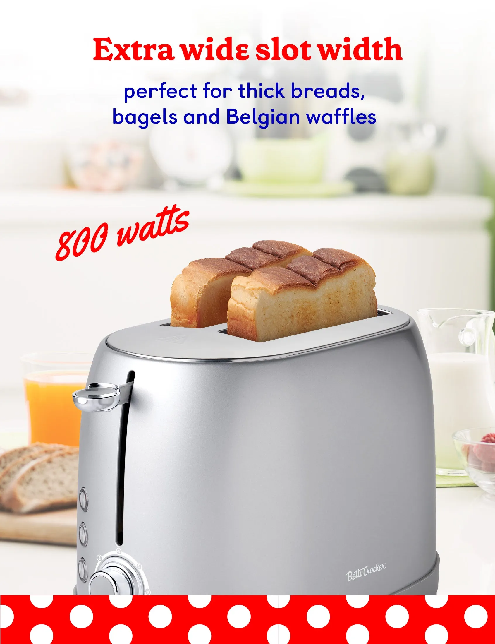 Betty Crocker 2-Slice Multi-Function Toaster