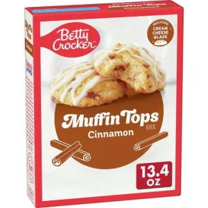 Betty Crocker Muffin Tops Mix, Cinnamon, With Topping, 13.4 oz