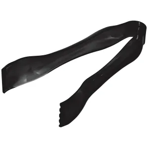 Black PET Plastic Mini Tongs, 1 Count