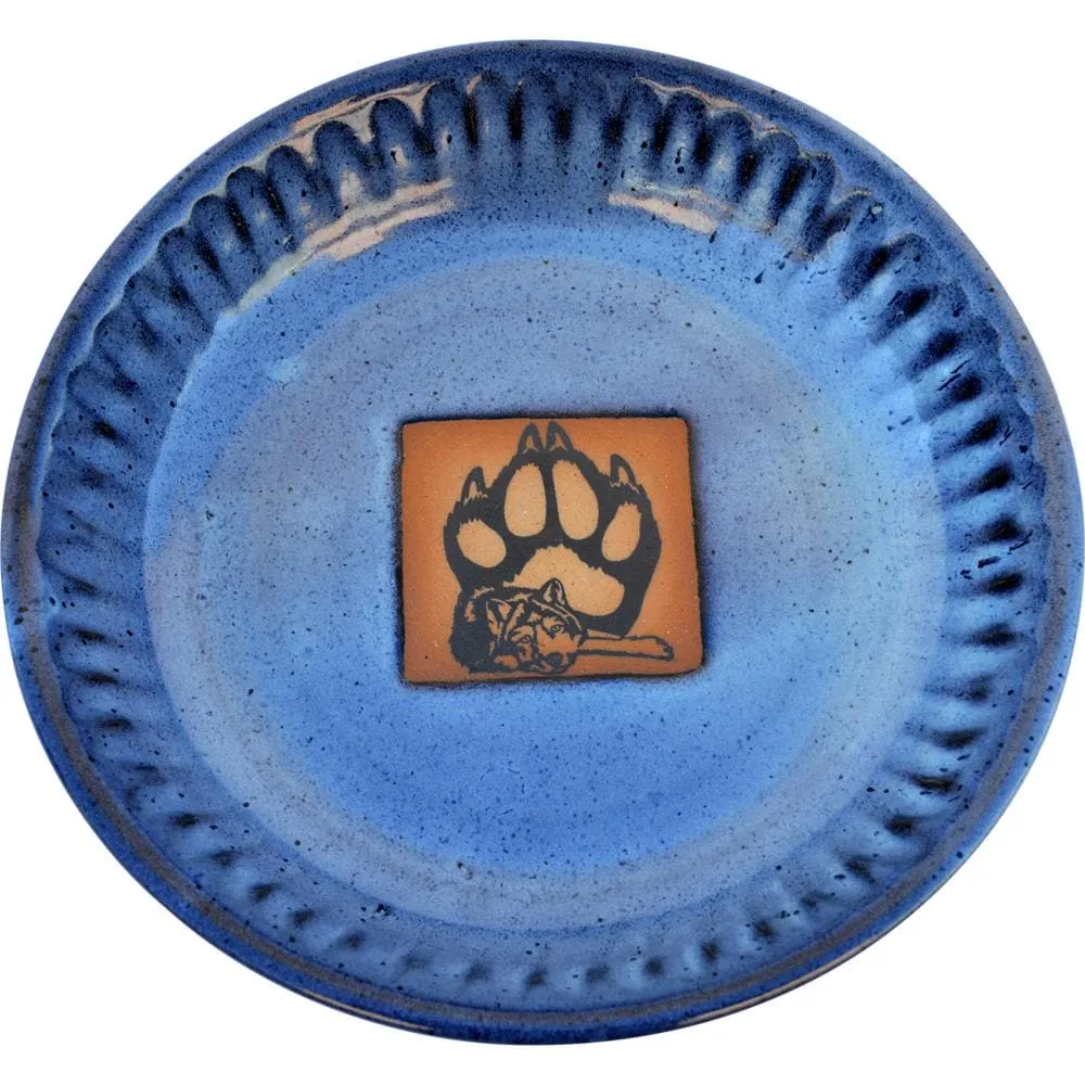 Blue Wolf Ceramic Fluted Pie Pan