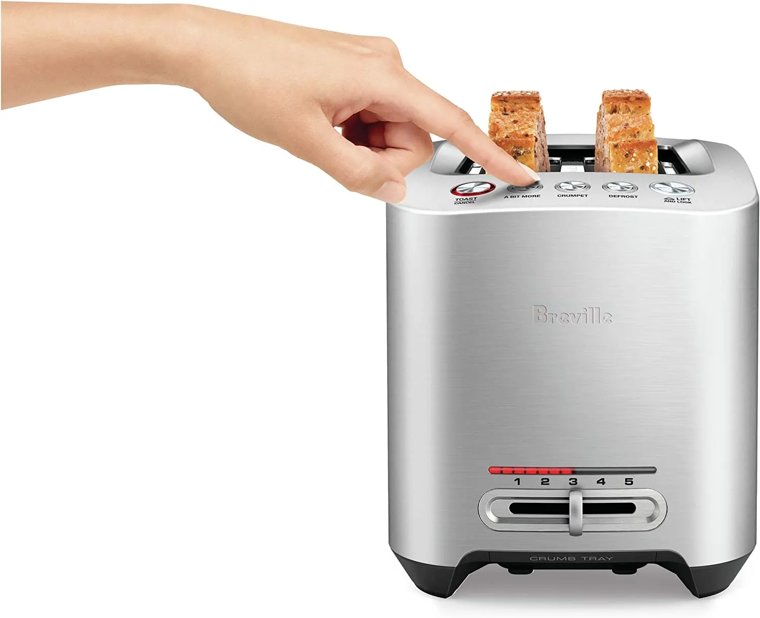 Breville BTA820XL Die-Cast 2-Slice Smart Toaster, Brushed Stainless Steel