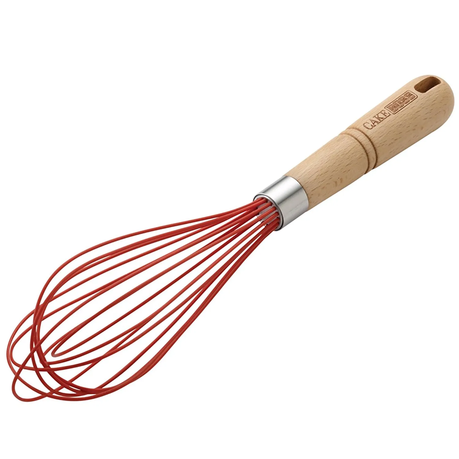 Cake Boss Beechwood 10'' Ballon Whisk With Overmold - Red