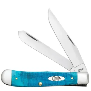 Case 25592 Sawcut Jig Caribbean Blue Bone Trapper Knife