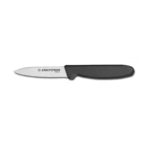 Dexter Russell P94843B Basics 3" Tapered Point Paring Knife Black Handle 31611B