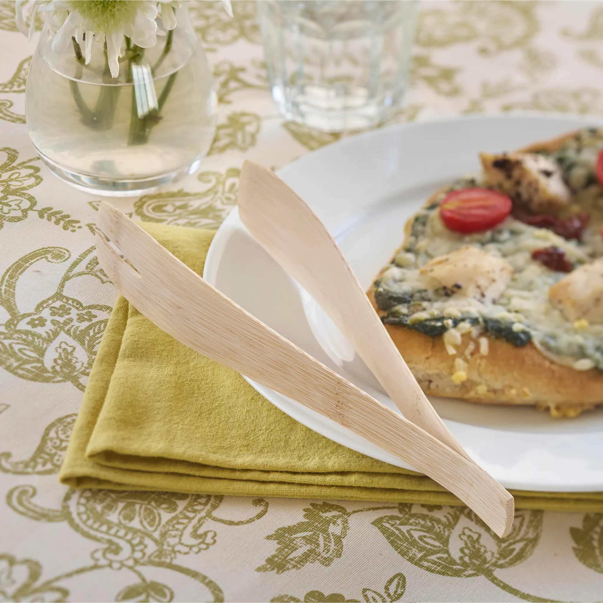 Disposable Bamboo Serving Tongs