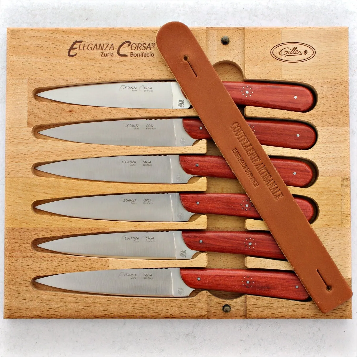 Eleganza Corsa Steak Knives - Rosewood - Set of 6