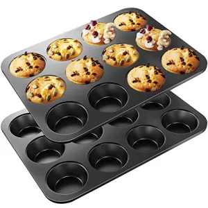 Esslly Non-Stick Mini Muffin Tray | 12 Cavity Baking Pan