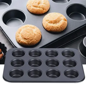 Esslly Non-Stick Muffin Tray | 12-Cup Muffin Pan | Durable & Easy Clean