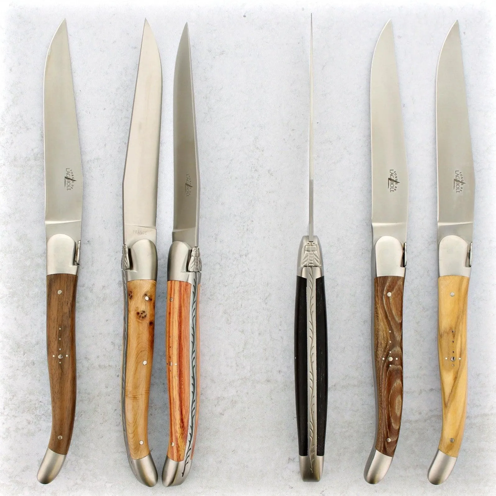 Forge de Laguiole Assorted Steak Knives - Brushed