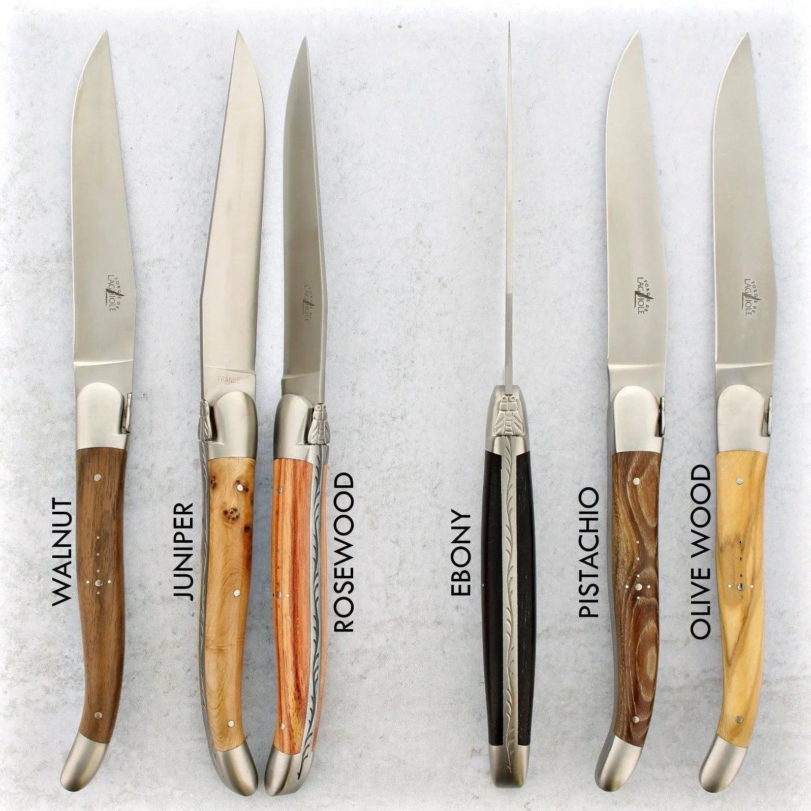 Forge de Laguiole Assorted Steak Knives - Brushed