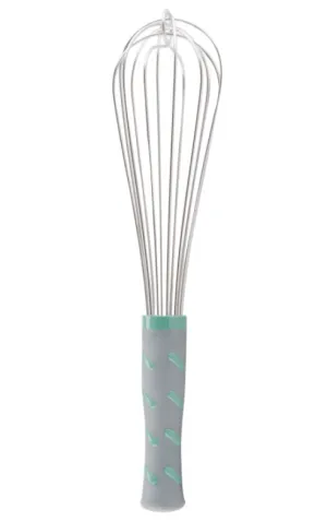 French Whisk Green Handle 12in