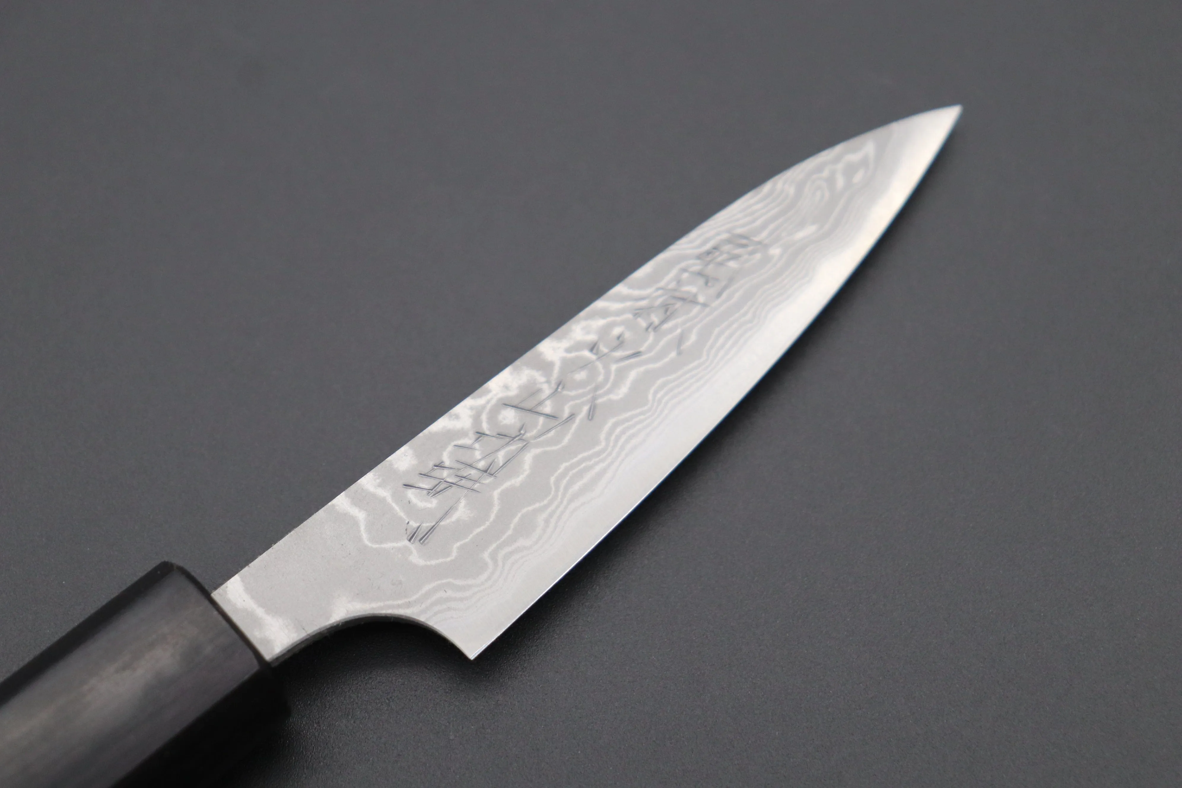 Fu-Rin-Ka-Zan Aogami Super Custom Damascus Series FASD-1PW Wa Paring 80mm (3.1 inch, Octagonal Walnut Wood Handle)