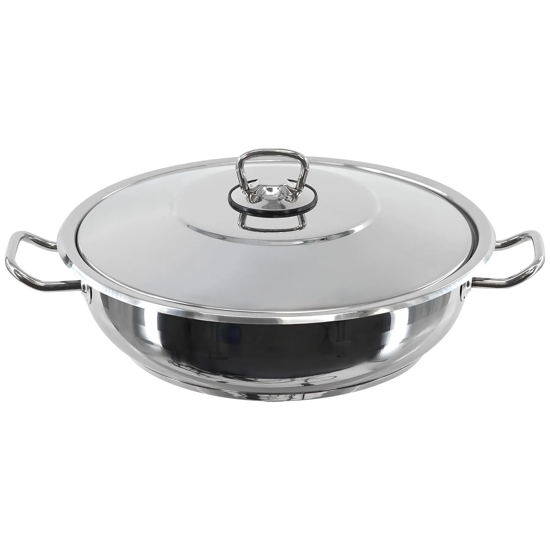 Gastro Shallow Pot With Lid 28 x 8 cm