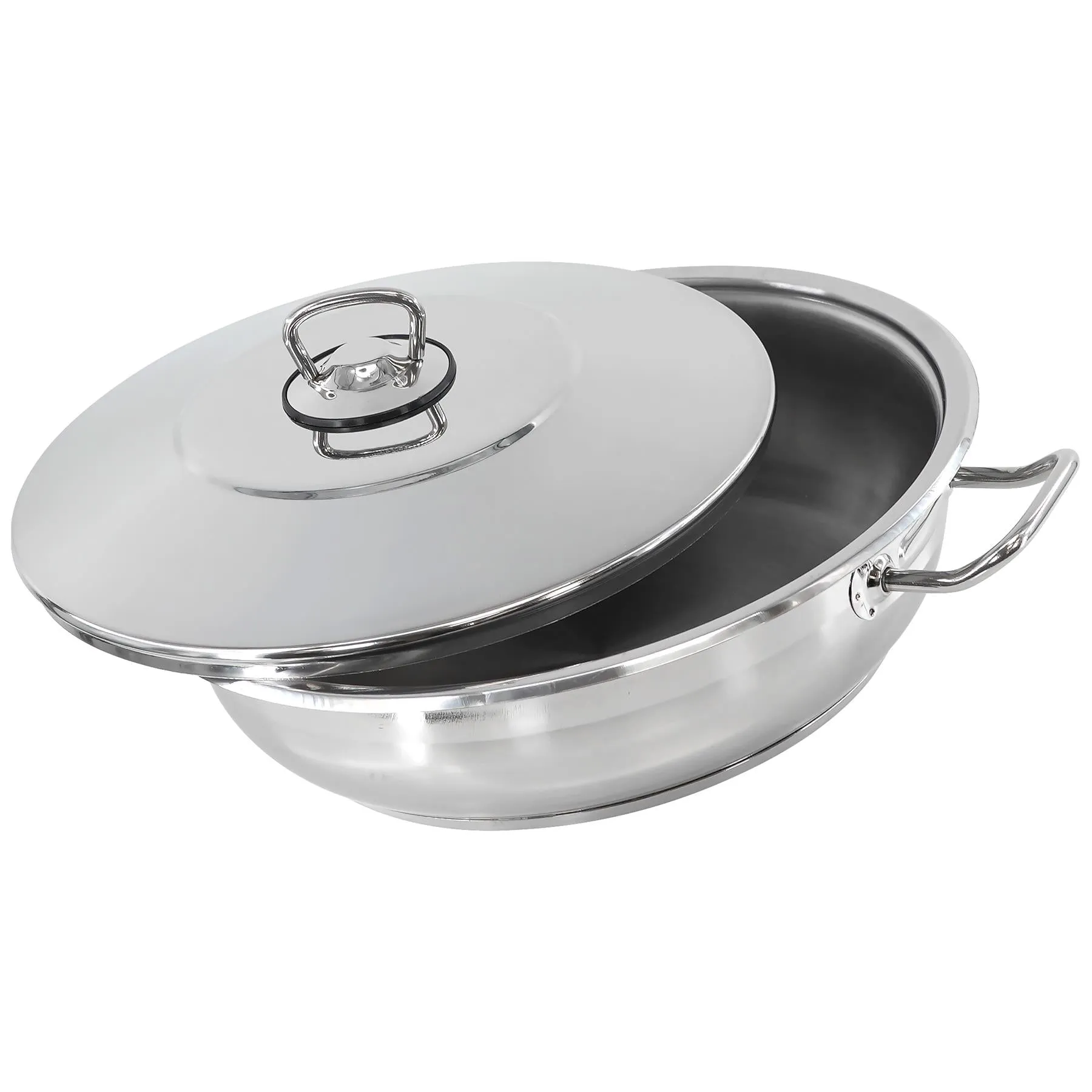 Gastro Shallow Pot With Lid 28 x 8 cm