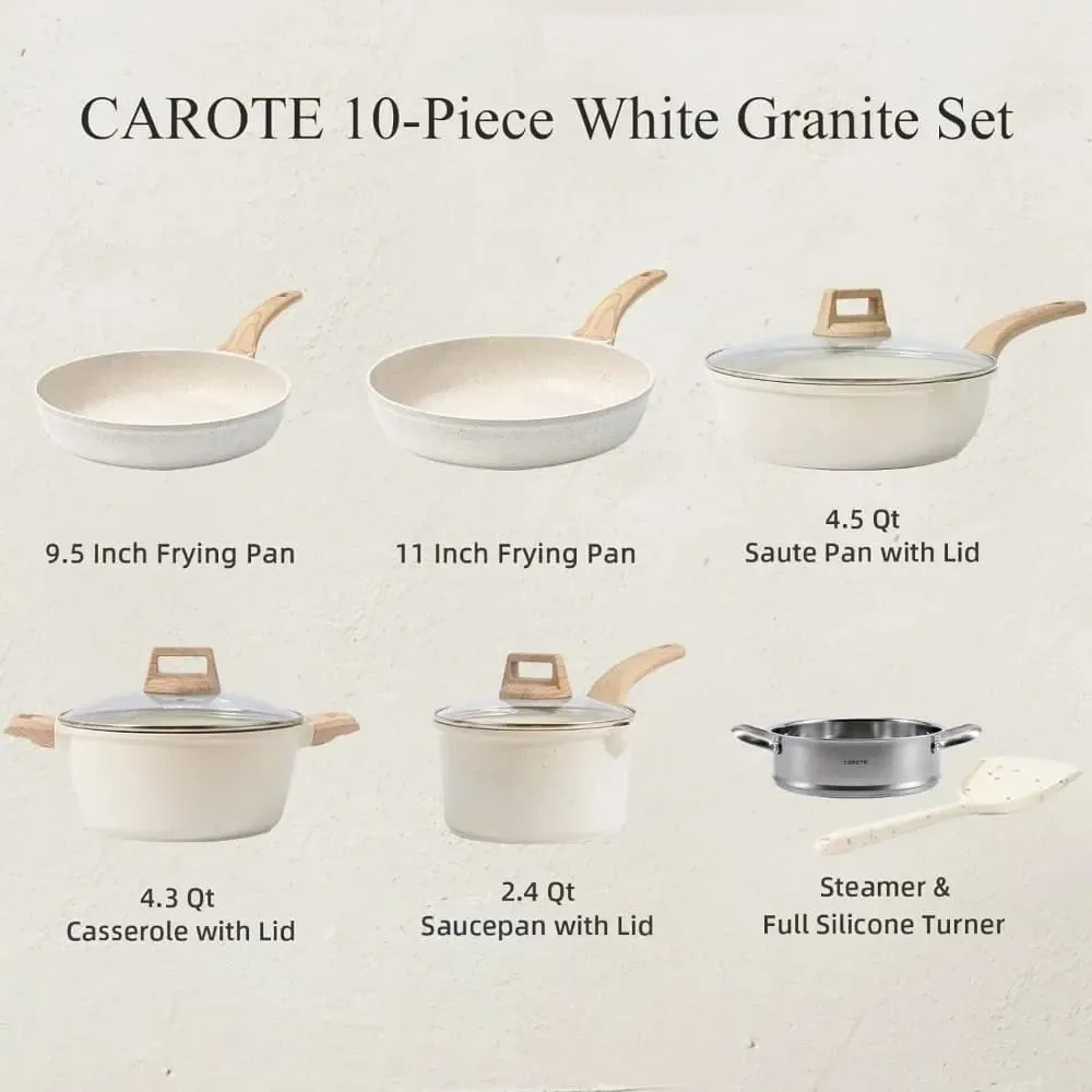 GraniteGlide Nonstick Induction Pots and Pans Set