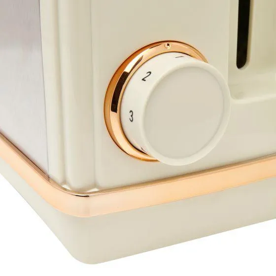 Haden Salcombe Cream And Copper 4 Slice Toaster