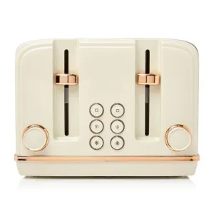 Haden Salcombe Cream And Copper 4 Slice Toaster