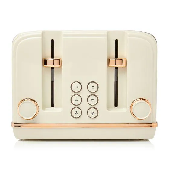 Haden Salcombe Cream And Copper 4 Slice Toaster