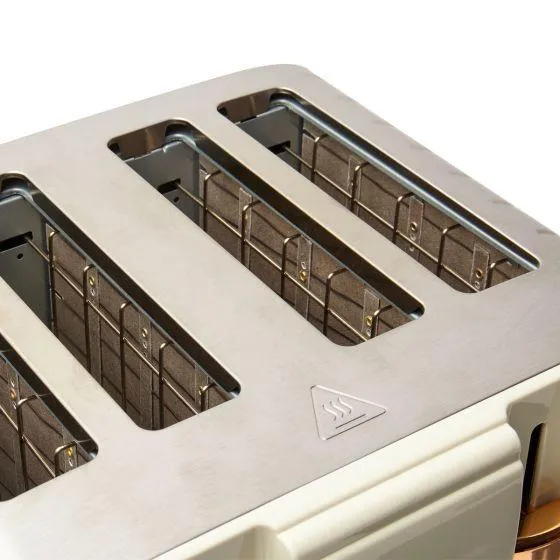 Haden Salcombe Cream And Copper 4 Slice Toaster