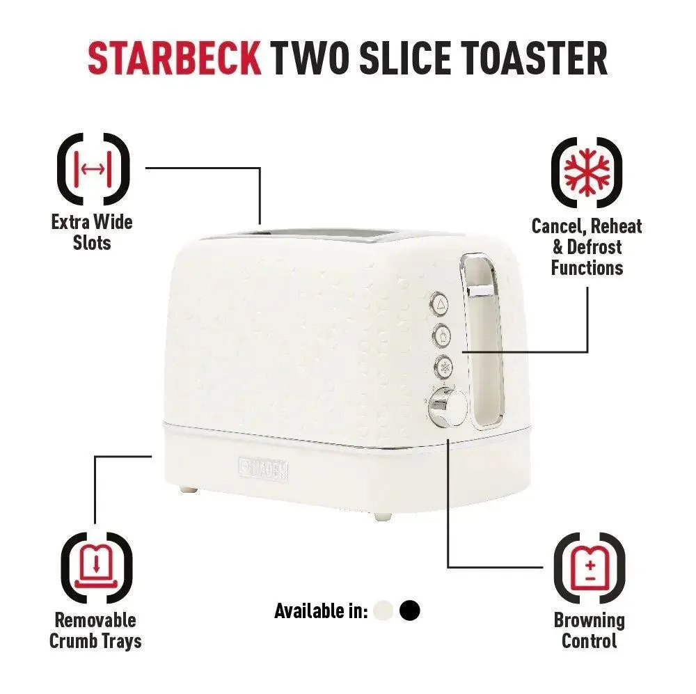 Haden Starbeck 207210 2-Slice Toaster, Ivory