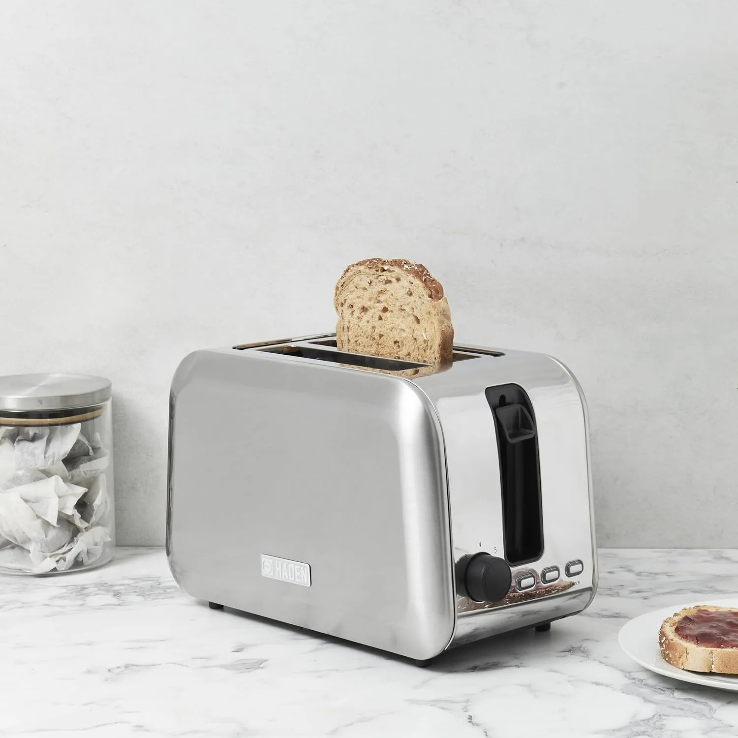 Haden Stoke Brushed Steel 2 Slice Toaster