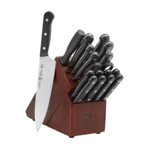 Henckels 1010963 Solution 18-Piece Knife Block Set with Hardwood Block