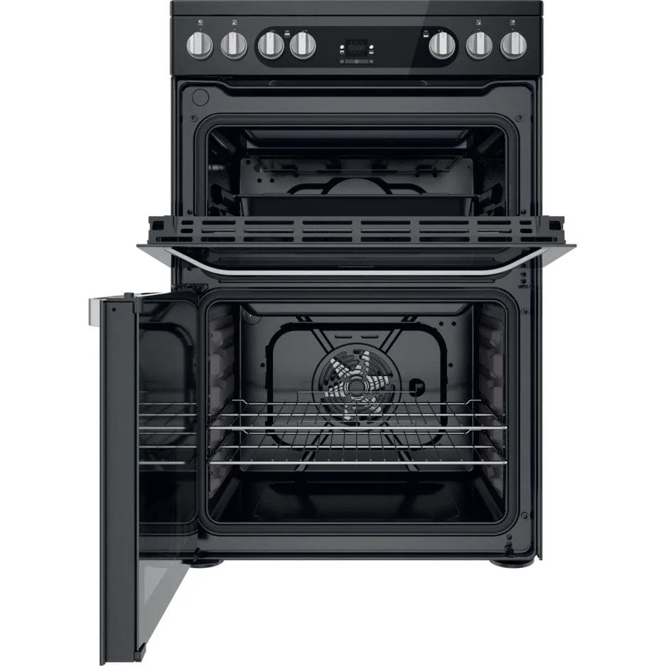 Hotpoint HDM67V9HCB 60cm Double Oven Electric Cooker - Black