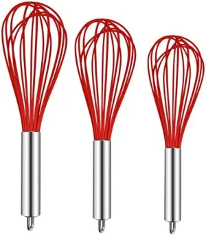 Ingeniuso Silicone Kitchen Whisk  (3 Piece)